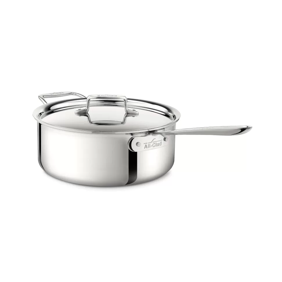 All-Clad Saute Pans<D3 Stainless 3-Ply Bonded Cookware, Deep Saute Pan With Lid, 6 Quart