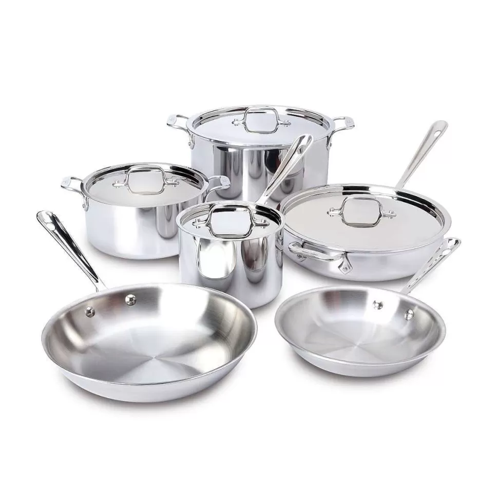 All-Clad Cookware Sets<D3 Stainless 3-Ply Bonded Cookware Set, 10 Piece Set