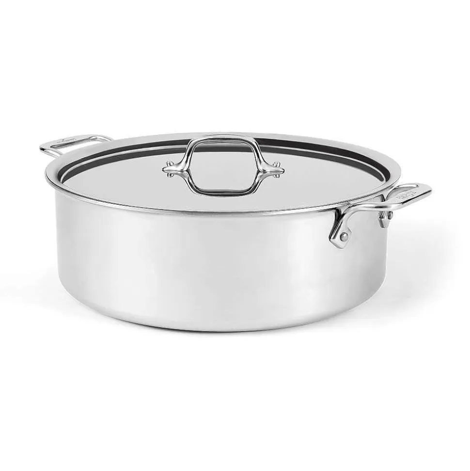 All-Clad Soups & Stockpots<D3 Stainless Everyday 3-Ply Bonded Cookware, Rondeau, 8 Quart