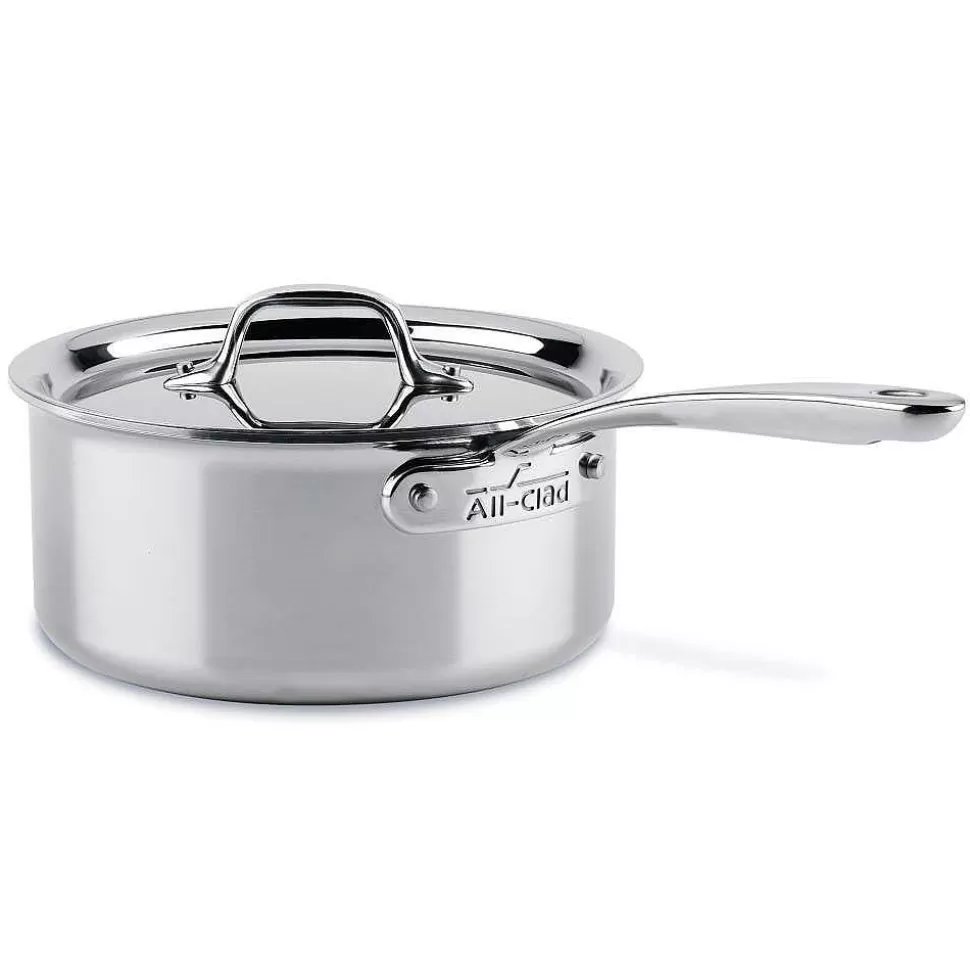 All-Clad Sauce Pans & Sauciers<D3 Stainless Everyday 3-Ply Bonded Cookware, Sauce Pan With Lid, 3 Quart