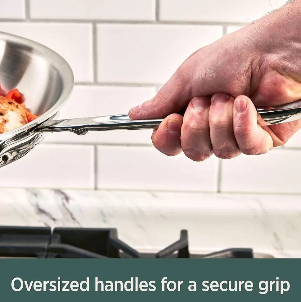 All-Clad Fry Pans & Skillets<D5 Stainless Polished 5-Ply Bonded Cookware, Chicken Fryer With Screen, 4 Quart