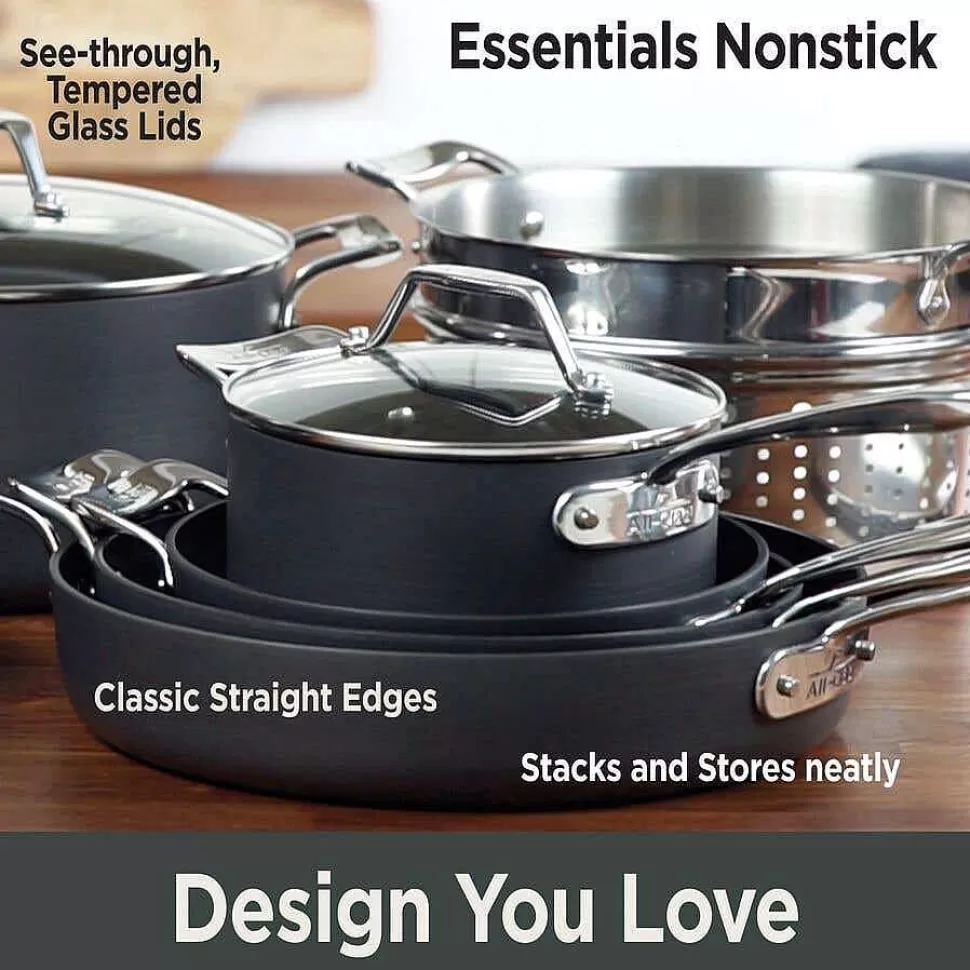 All-Clad Cookware Sets<Essentials Nonstick Cookware Set, 12 Piece