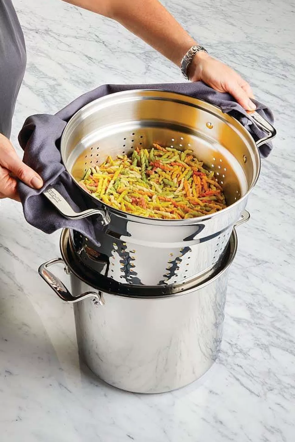All-Clad Specialty Cookware<Gourmet Accessories, Stainless Steel Multi-Cooker, 16 Quart