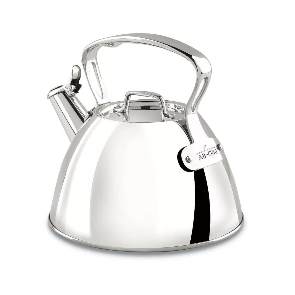 All-Clad Specialty Cookware<Gourmet Accessories, Stainless Steel Stovetop Tea Kettle, 2 Quart