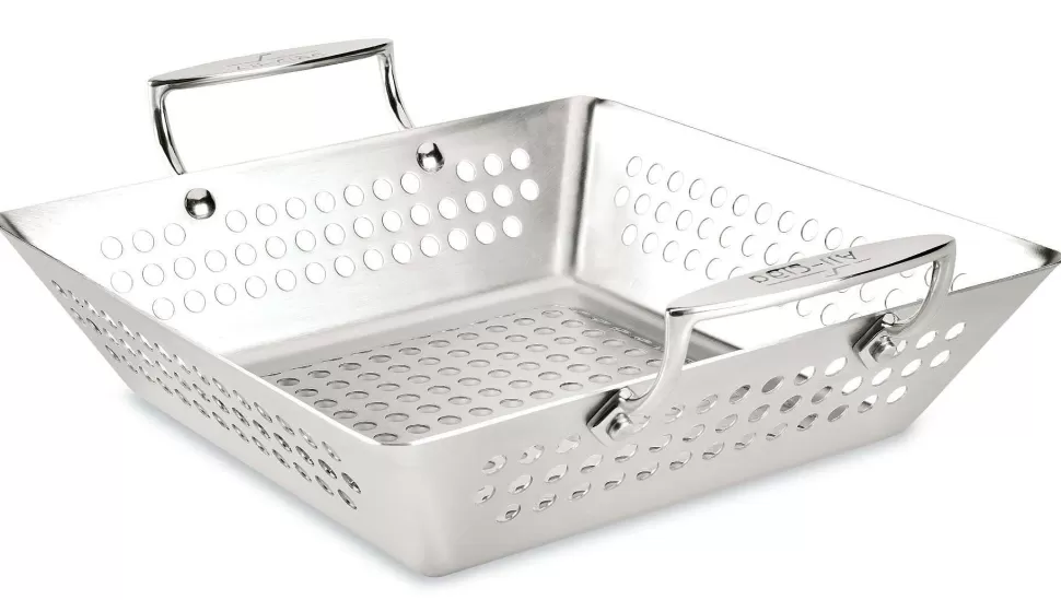 All-Clad Outdoor Cookware<Outdoor Stainless Steel Square Basket, 11 Inch