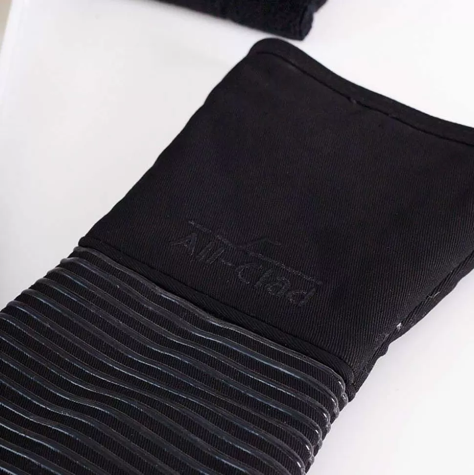 All-Clad Kitchen Linens<Oven Mitt Set, Black, 2 Pieces