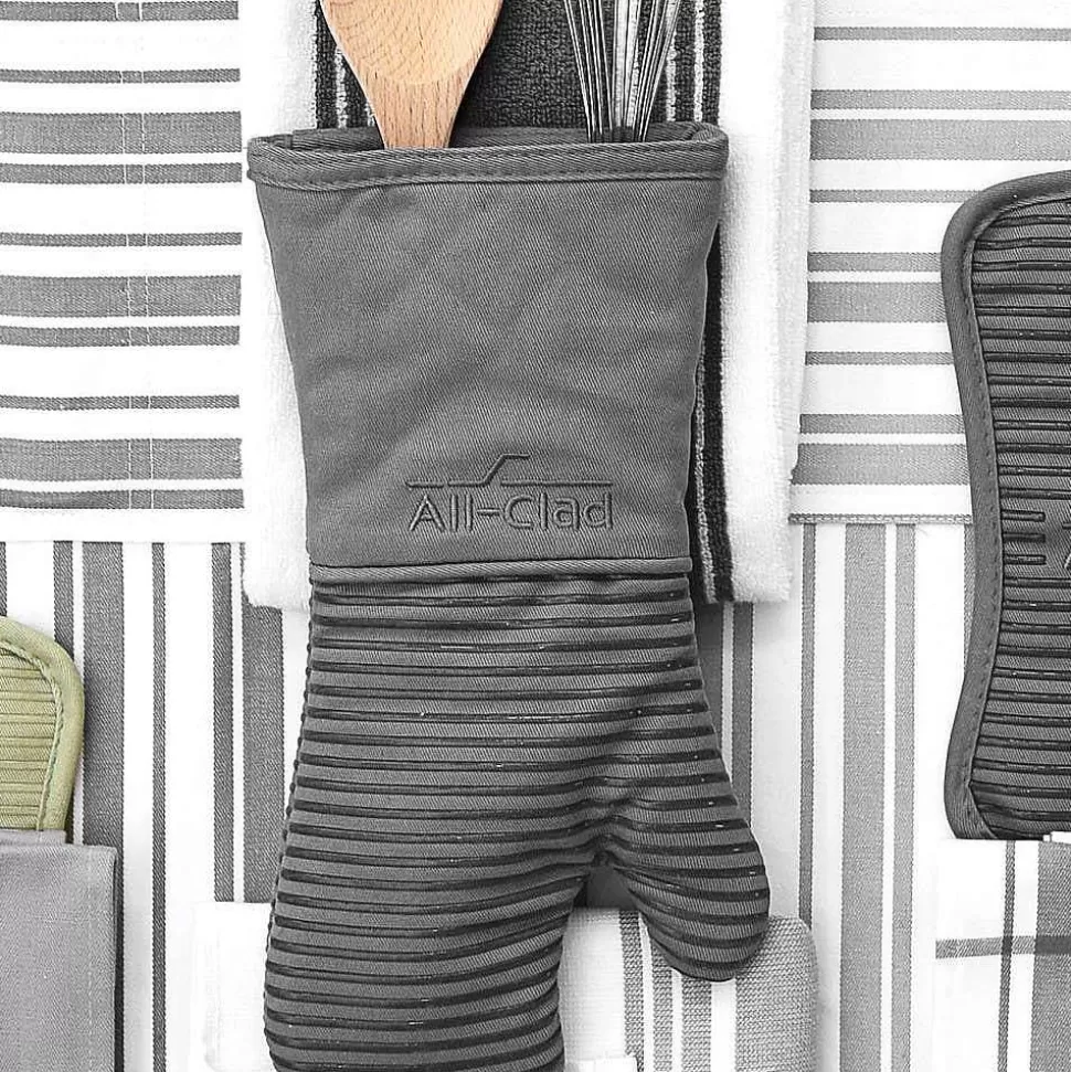 All-Clad Kitchen Linens<Oven Mitt Set, Pewter, 2 Pieces