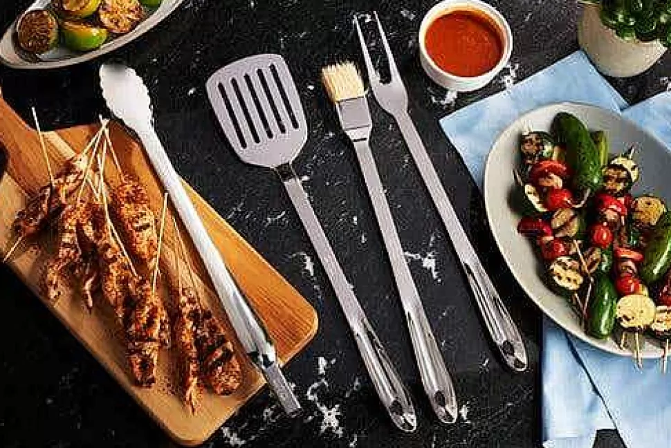 All-Clad Professional Tools<Stainless Steel 4 Piece Bbq Tool Set